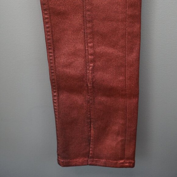 HUDSON Jeans Harlow Ultra High-Rise Cigarette Jeans Cinnamon Glitter size 25 - Picture 9 of 16